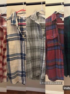 Old Navy Plaid Flannel Shirt Bundle